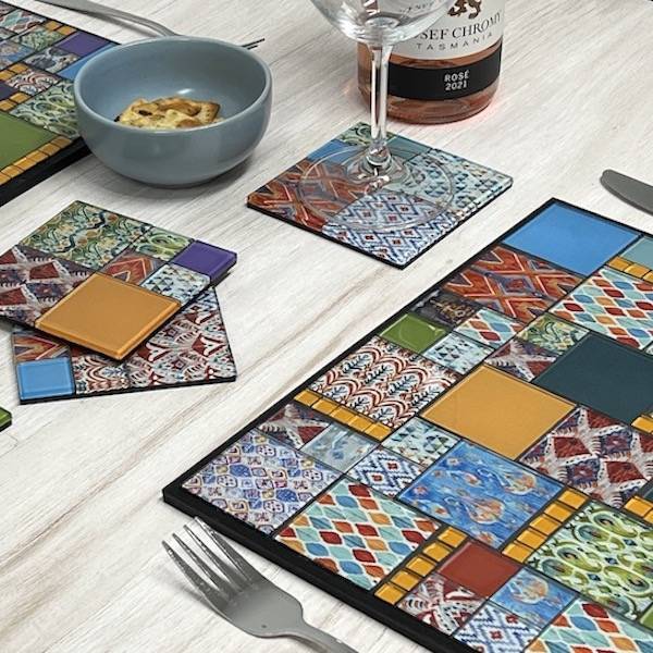 IKAT MOSAIC COASTERS & PLACEMATS The Mosaic Store