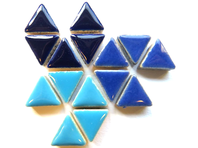 Blue Ceramic Triangle Tiles | Shop The Mosaic Store