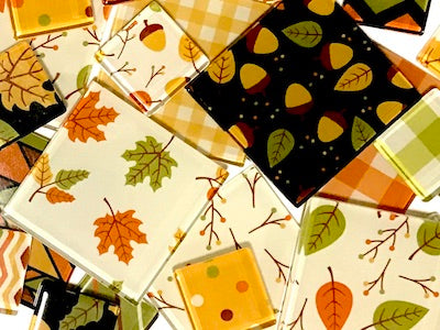 Autumn Handmade Tile Set Made by The Mosaic Store